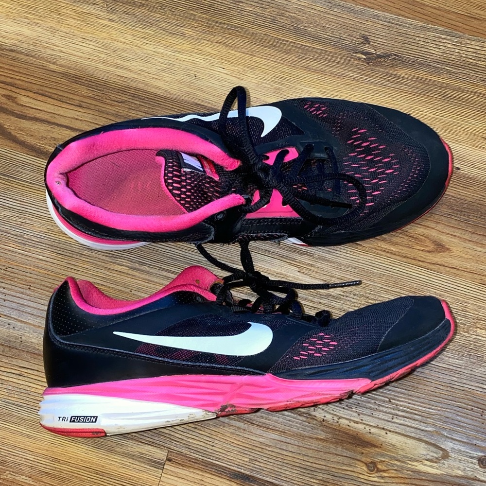 Pink & Black Nikes